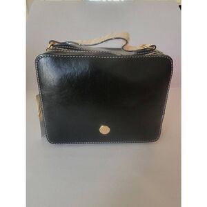 Jessica Moore Women's Black Faux Leather Clutch Crossbody Bag Medium NWT